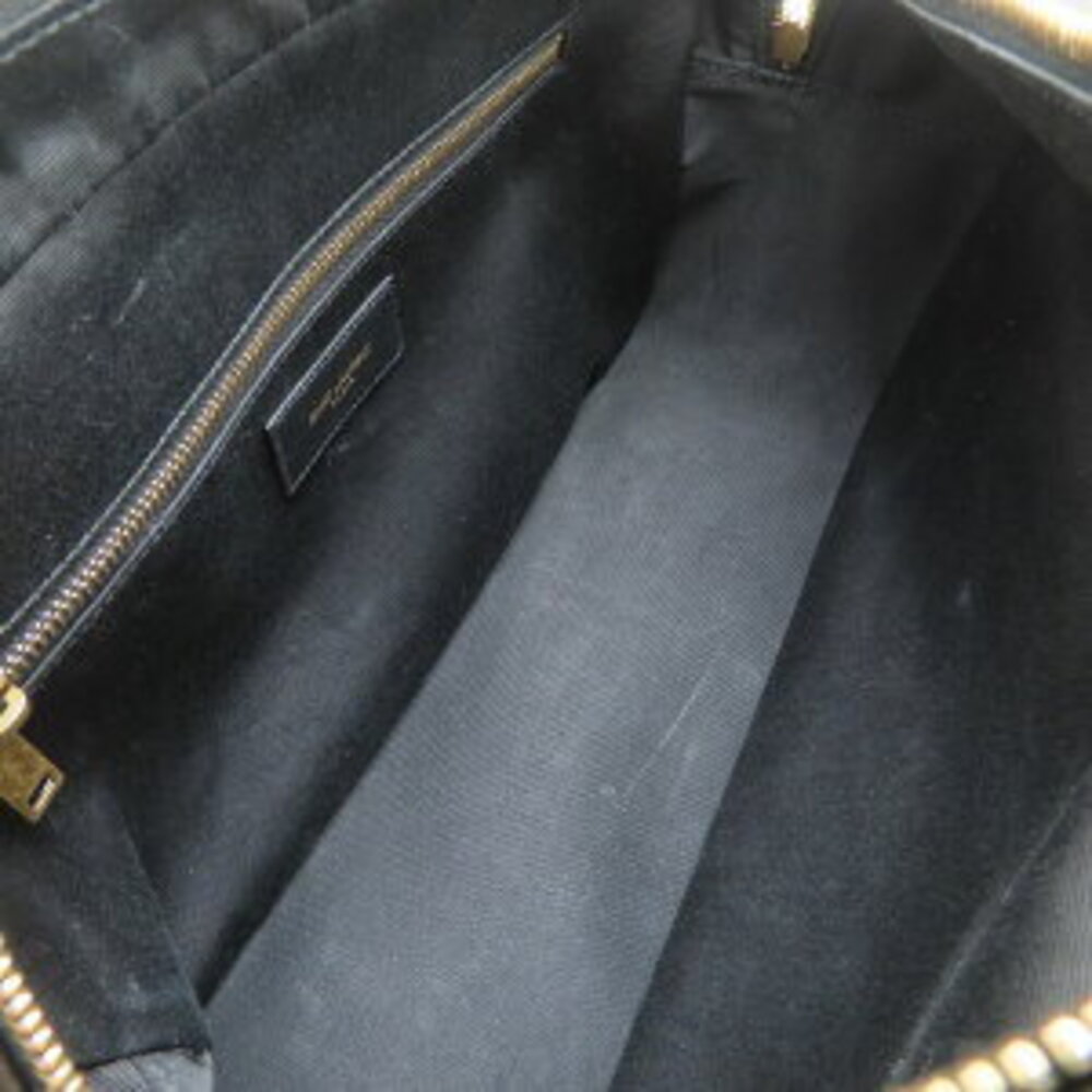 SAINT LAURENT PARIS Rear Duffle Bag Handbag Lambskin Black - Picture 7 of 9
